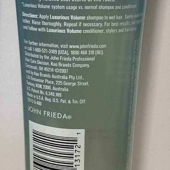 2 John Frieda Full Splendor Luxurious Volume Shampoo DISCONTINUED - Picture 13 of 16